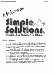 Simple Solutions Study Skills: A Mini Course Level 6 - Discontinued