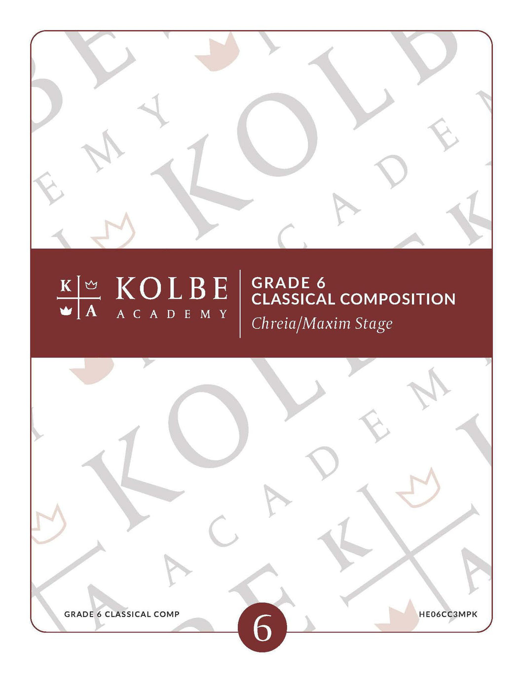 Course Plan & Tests - Classical Composition 3: Chreia/Maxim Stage