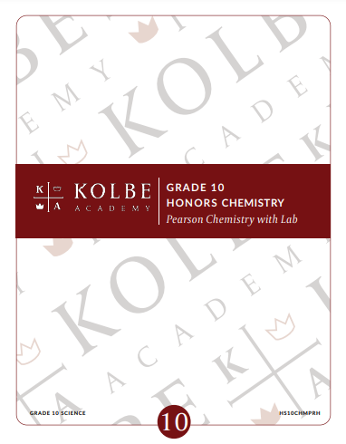 Course Plan & Tests - Honors Chemistry